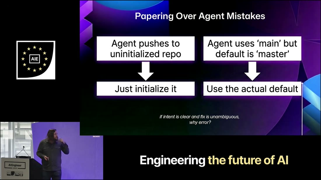 Papering over agent mistakes